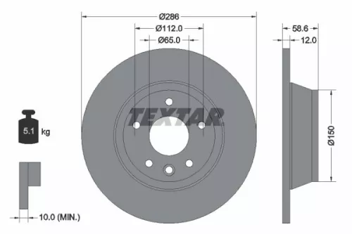 TEXTAR Brake Disc (92159403)