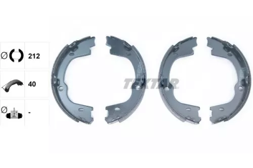 TEXTAR Brake Shoe Set, parking brake (91076000)