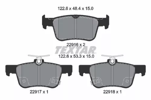 TEXTAR Brake Pad Set, disc brake (2291601)
