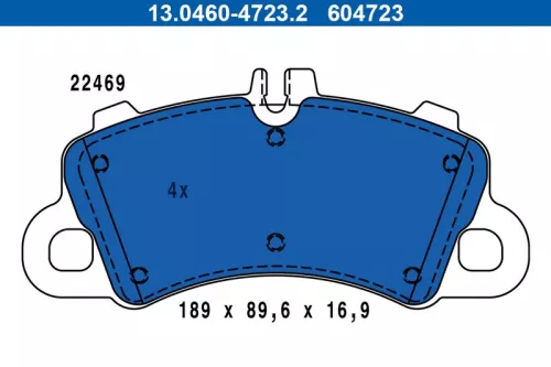 ATE Brake Pad Set, disc brake (13.0460-4723.2)