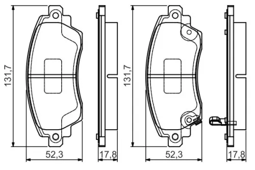 BOSCH Brake Pad Set, disc brake (0986495132)