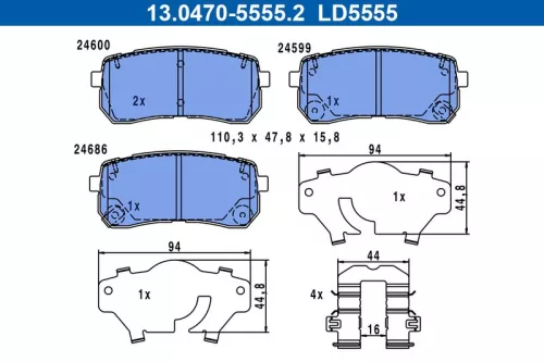 Brake Pad Set, disc brake