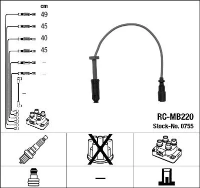 NGK Ignition Cable Kit (0755)