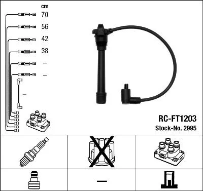 NGK Ignition Cable Kit (2995)
