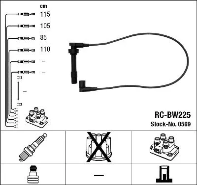 NGK Ignition Cable Kit (0569)