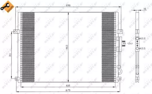 NRF Condenser, air conditioning (35275)