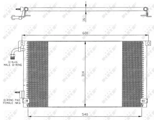 NRF Condenser, air conditioning (35328)