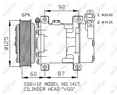NRF Compressor, air conditioning (32235)