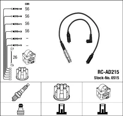 NGK Ignition Cable Kit (0515)
