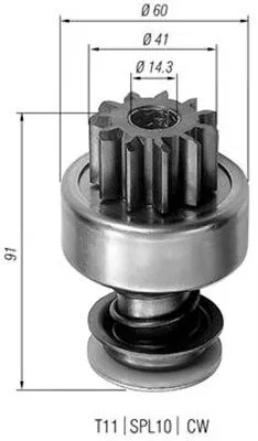 MAGNETI MARELLI Pinion, starter (940113020104)