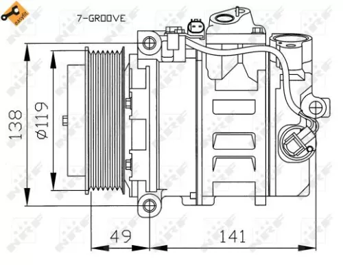 NRF Compressor, air conditioning (32215)