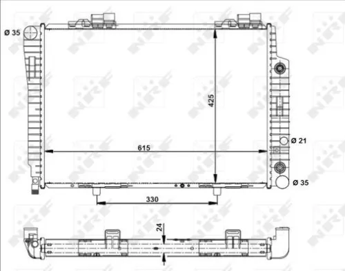 NRF Radiator, engine cooling (51282)