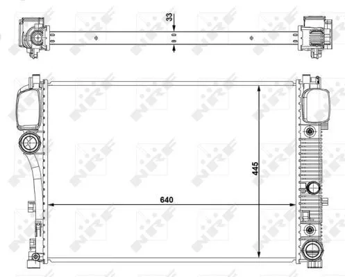 NRF Radiator, engine cooling (53839)