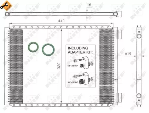 NRF Condenser, air conditioning (35952)