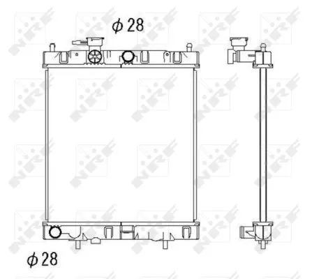 NRF Radiator, engine cooling (52060)