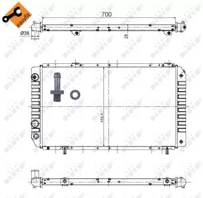 NRF Radiator, engine cooling (52063)