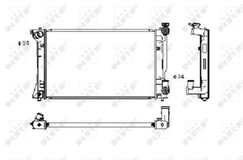 NRF Radiator, engine cooling (53394)