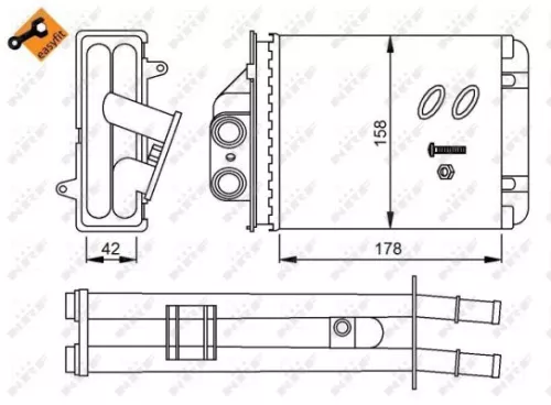 NRF Heat Exchanger, interior heating (53641)
