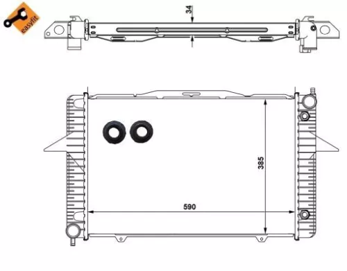NRF Radiator, engine cooling (58343)