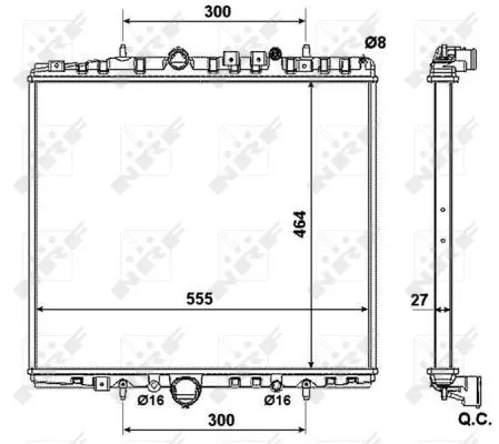 NRF Radiator, engine cooling (58373)