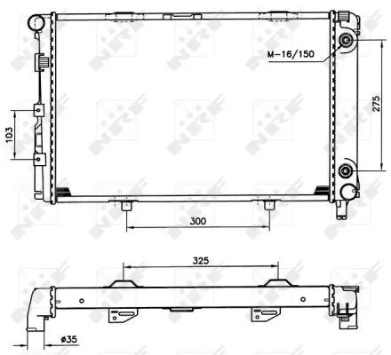 NRF Radiator, engine cooling (516580)
