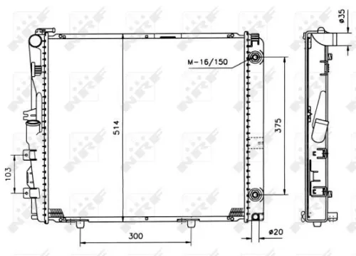 NRF Radiator, engine cooling (526573)