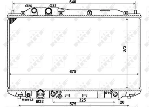 NRF Radiator, engine cooling (58379)