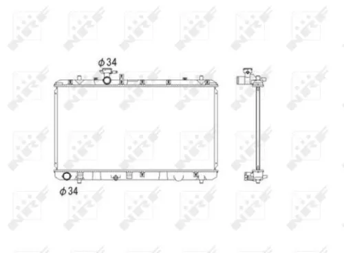 NRF Radiator, engine cooling (53581)