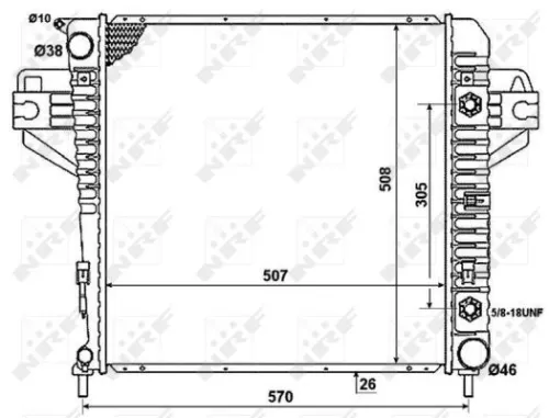 NRF Radiator, engine cooling (53961)