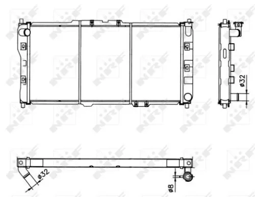 NRF Radiator, engine cooling (52017)
