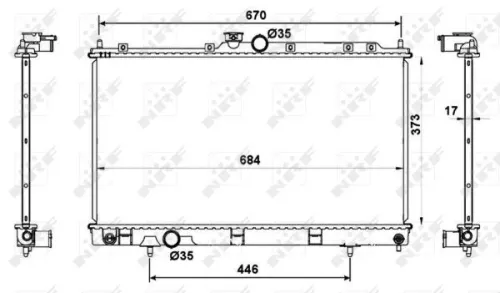 NRF Radiator, engine cooling (53779)