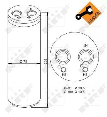 NRF Dryer, air conditioning (33204)