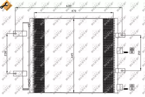 NRF Condenser, air conditioning (35604)