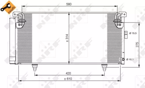 NRF Condenser, air conditioning (35868)
