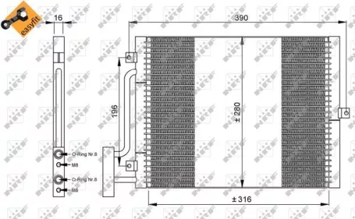 NRF Condenser, air conditioning (35307)