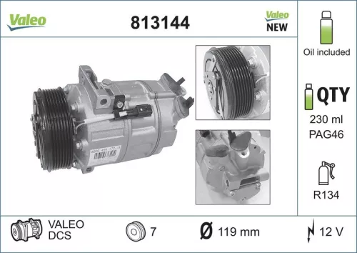 VALEO Compressor, air conditioning (813144)