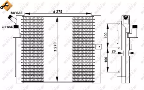 NRF Condenser, air conditioning (35037)