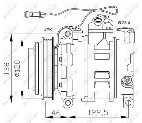 NRF Compressor, air conditioning (32167)