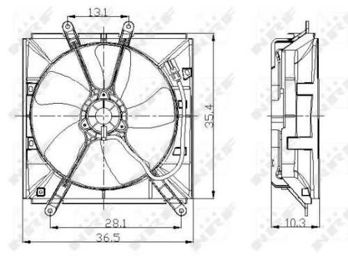NRF Fan, engine cooling (47016)