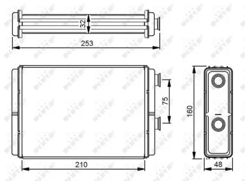 NRF Heat Exchanger, interior heating (53233)