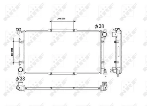 NRF Radiator, engine cooling (53512)