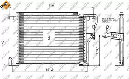 NRF Condenser, air conditioning (35221)