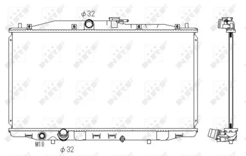 NRF Radiator, engine cooling (53392)
