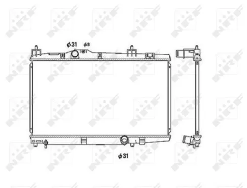 NRF Radiator, engine cooling (53449)