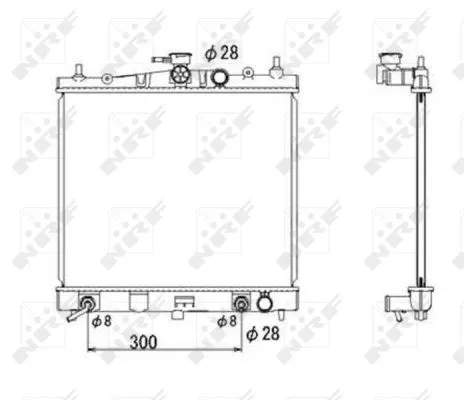 NRF Radiator, engine cooling (53535)