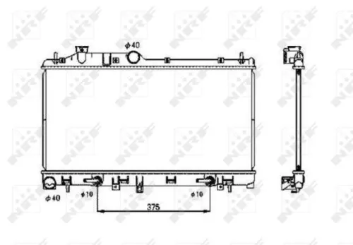 NRF Radiator, engine cooling (53700)