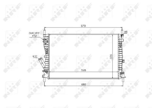 NRF Radiator, engine cooling (53743)