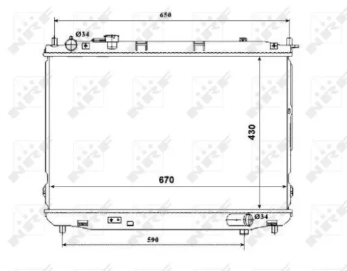 NRF Radiator, engine cooling (53847)