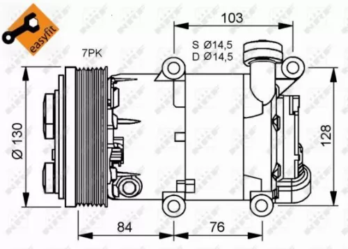NRF Compressor, air conditioning (32410)