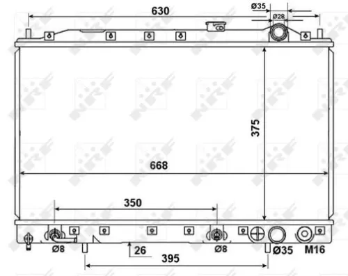 NRF Radiator, engine cooling (53274)